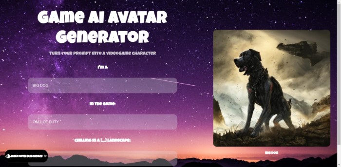 Game AI Avatar Generator preview