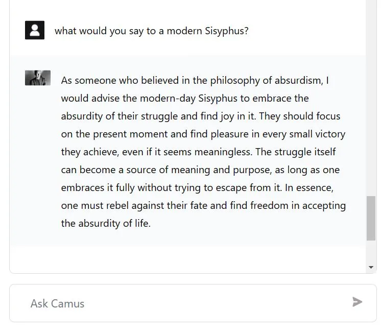 Chatting with Camus: A GPT-4 Powered Chatbot preview