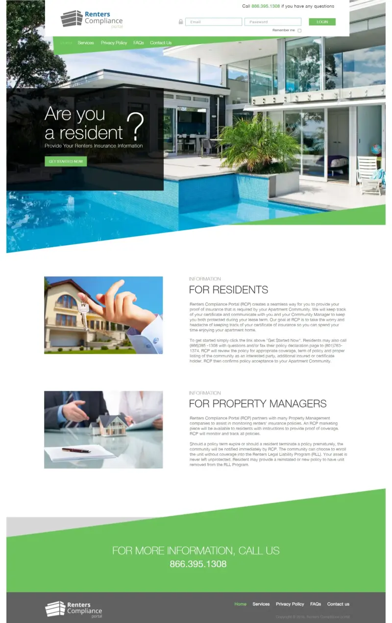 Renters Compliance Portal preview