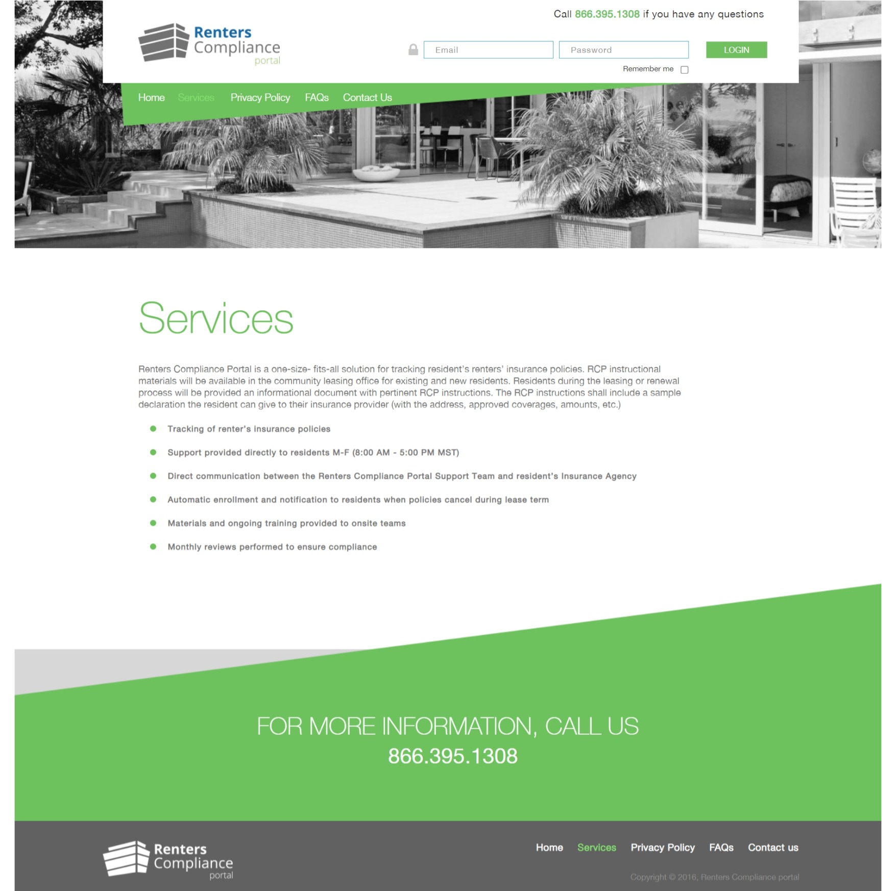 Renters Compliance Portal preview